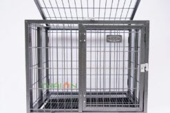 Chuồng chó mèo sắt gấp gọn bản lề có bánh xe